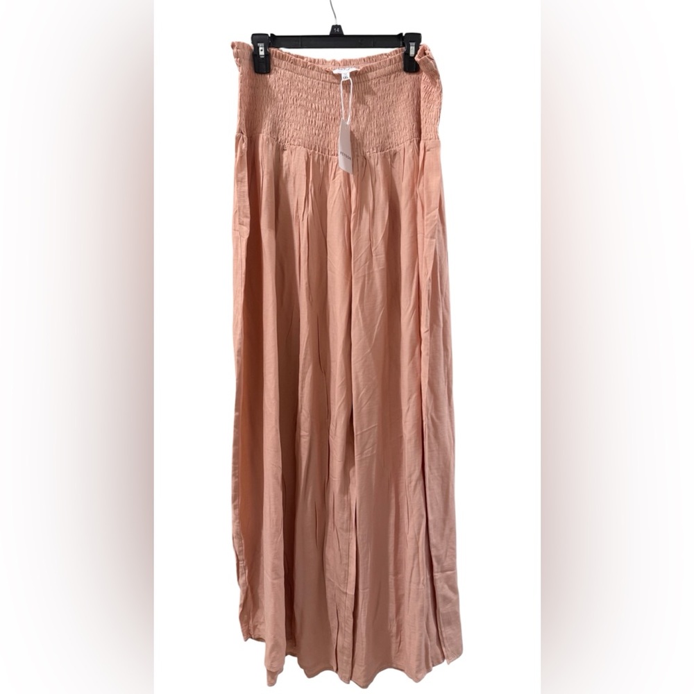 NWT Heyson women’s 1XL smocked Palazzo flowy lightweight peach pants